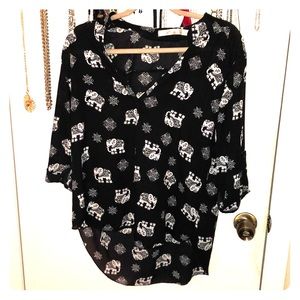 Size Large, light material, beautiful work blouse